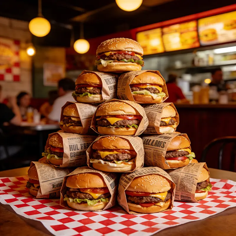 38*28cm Hamburgerpapper