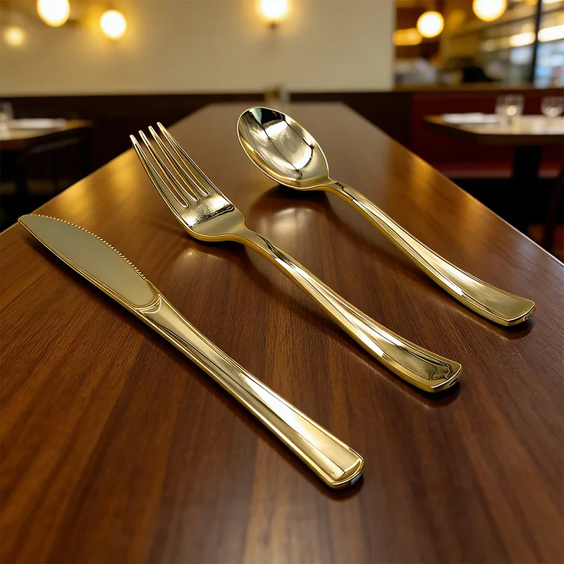 Klassiska Festknivar Gafflar Skedar Plastbestick