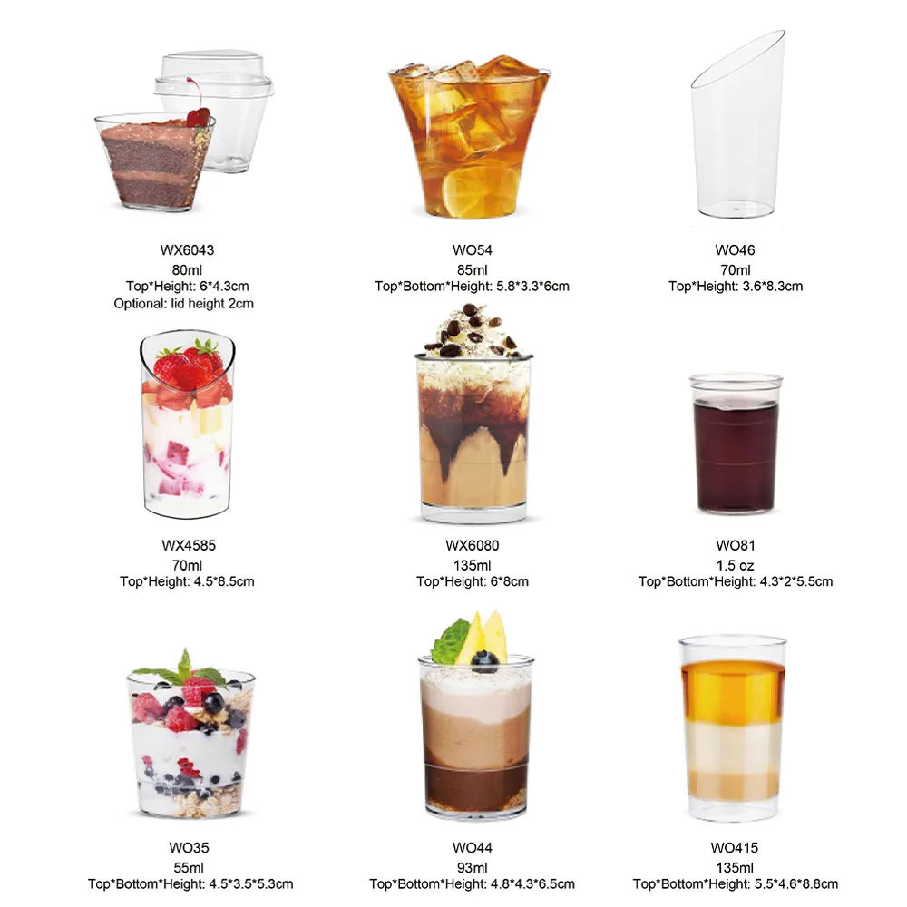 Special-shaped Dessert Plastic Cups